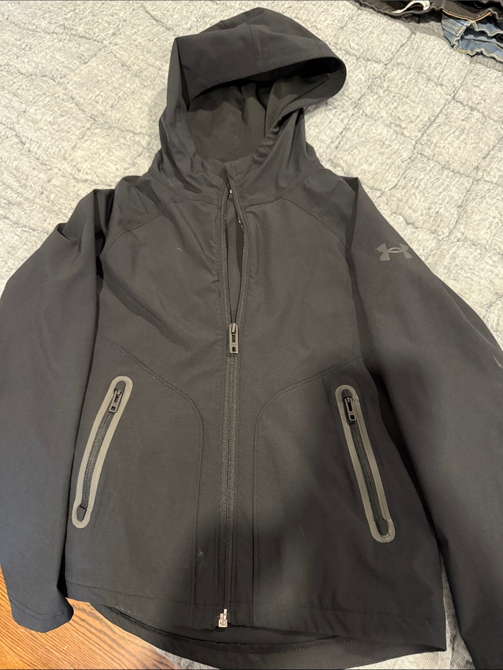 Under Armour Black Hooded Performance Softshell Jacket